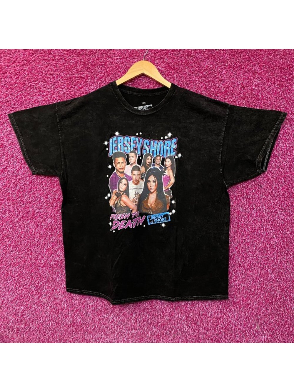 Jersey Shore Fresh To Death Collage Graphic T-Shirt 3XL